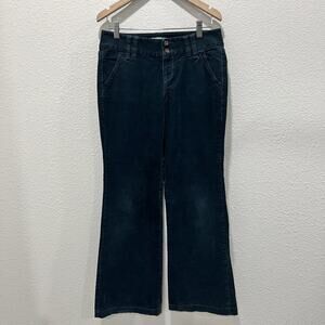 Old Navy Corduroy Flare Pants Women's Mid Rise Green Teal Y2K Bootcut Size 2